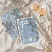 Dusty Blue Cielito Lindo Baby Dusche Einladung