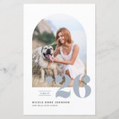 Dusty Blue Class of 2025 Arch Foto Abschluss (Vorderseite)