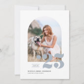 Dusty Blue Class of 2025 Arch Foto Abschluss Ankündigung (Vorderseite)