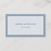 Dusty Blue | Classic and Luxe Wedding Flat Platzkarte (Rückseite)