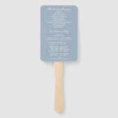 Dusty Blue Classic Art Deco Wedding Programm Fächer (Rückseite)