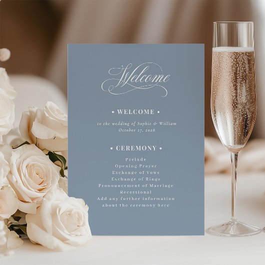 Dusty Blue | Classic Luxe Wedding Welcome Programm