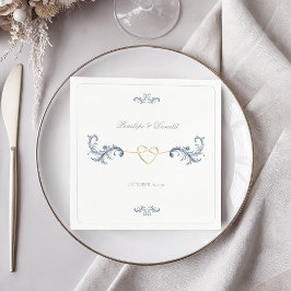 Dusty Blue Classic Wedding Serviette