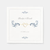 Dusty Blue Classic Wedding Serviette (Vorderseite)