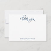 Dusty Blue Cloud Theme Baby Dusche Dankeskarte (Vorderseite)