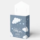 Dusty Blue Cloud Theme Baby Shower Fevor Box Geschenkschachtel (Geöffnet)