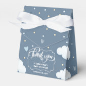 Dusty Blue Cloud Theme Baby Shower Fevor Box Geschenkschachtel (Vorderseite)