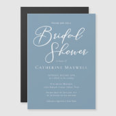 Dusty Blue Coastal Bridal Shower Personalized Magneteinladung (Vorne/Hinten)