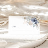Dusty Blue Coastal Shell Wedding Place Card Platzkarte