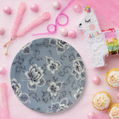 Dusty Blue Colonial Floral Pattern | Teller (Party)