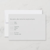 Dusty Blue Coral Floral Script Wedding RSVP Budget (Rückseite)