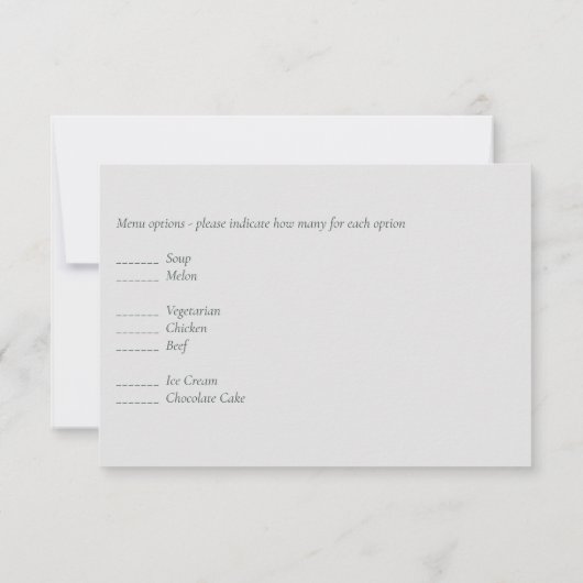 Dusty Blue Coral Floral Script Wedding RSVP Budget (Rückseite)