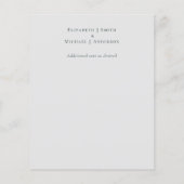 Dusty Blue Coral Floral Script Wedding Vielen Dank (Rückseite)