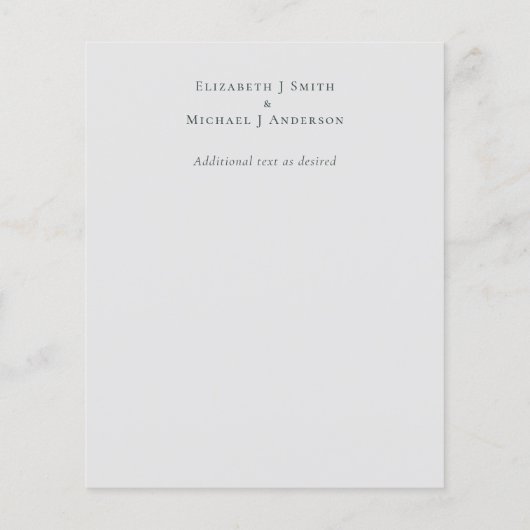 Dusty Blue Coral Floral Script Wedding Vielen Dank (Rückseite)