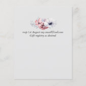 Dusty Blue Coral Floral Wedding lädt zum Budget ei (Rückseite)