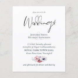 Dusty Blue Coral Floral Wedding lädt zum Budget ei