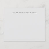 Dusty Blue Coral Floral Wedding Rett Date Budget (Rückseite)