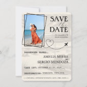 Dusty Blue Costa Rica Passport Save The Date (Rückseite)