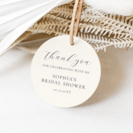 Dusty Blue Cream Floral Brautparty Geschenkanhänger