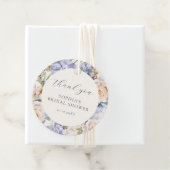 Dusty Blue Cream Floral Brautparty Geschenkanhänger (Beispiel)