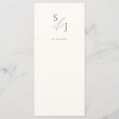 Dusty Blue Cream Floral Wedding Menükarte (Rückseite)