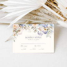 Dusty Blue Cream Floral Wedding