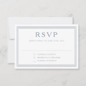 Dusty Blue Cross Boy First Holy Communion  RSVP Karte (Vorderseite)