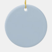 Dusty Blue Cross Boy Taufe Keramik Ornament (Hinten)