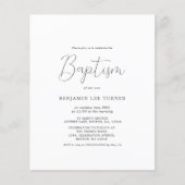 Dusty Blue Cross | Taufen Haushalt Einladung Flyer (Vorne)