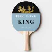 Dusty Blue Crown Tischtennis King Modern Custom Schläger (Rückseite)