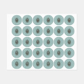 Dusty Blue Cupcake Bäckerei Kleine Labels Etiketten (Blatt)