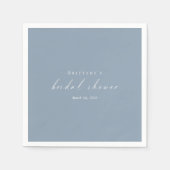 Dusty Blue Custom Brautparty Napkins Serviette (Vorderseite)