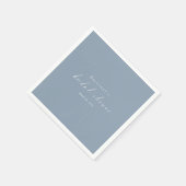 Dusty Blue Custom Brautparty Napkins Serviette (Ecke)