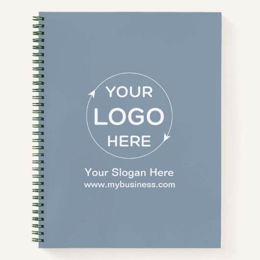Dusty Blue Custom Business Logo Notizblock (Vorderseite)