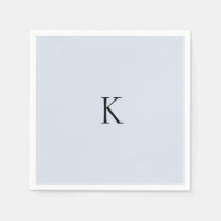 Dusty Blue Custom Initial Napkins