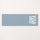 Dusty Blue Custom Logo Promotion Business Yogamatte (Vorderseite (Horizontal))