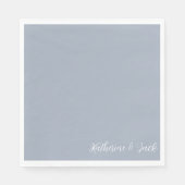 Dusty Blue Custom Luncheon Napkins Serviette (Vorderseite)