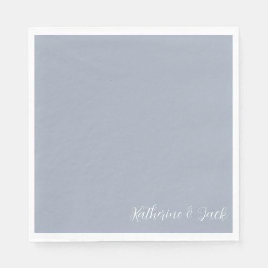 Dusty Blue Custom Luncheon Napkins Serviette (Vorderseite)