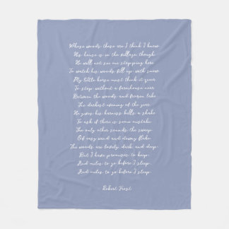 Dusty Blue Custom Poem Song Lyric Quote Fleecedecke