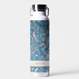 Dusty Blue Custom Water Flasche