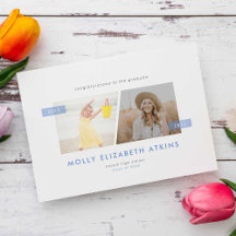 Dusty Blue Dann und Jetzt Zwei Foto Abschluss