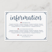 Dusty Blue & Dark Red Information Encryption Begleitkarte (Vorderseite)