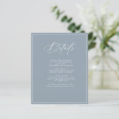 Dusty Blue Details Card (Stehend Vorderseite)