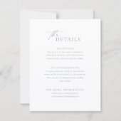 Dusty Blue Details Wedding Card RSVP Karte (Vorderseite)
