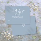 Dusty Blue Diaper Raffle Baby Dusche Begleitkarte