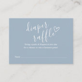 Dusty Blue Diaper Raffle Baby Dusche Begleitkarte (Vorderseite)