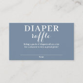 Dusty Blue Diaper Raffle Enclosure Card Begleitkarte (Vorderseite)