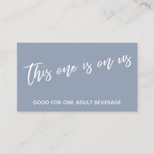 Dusty Blue Dieses hier ist auf unserem Drink Ticke Begleitkarte (Vorderseite)
