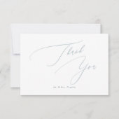 Dusty Blue DIY-Farben Luxe Script Danke (Vorderseite)