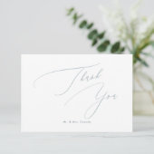 Dusty Blue DIY-Farben Luxe Script Danke (Stehend Vorderseite)